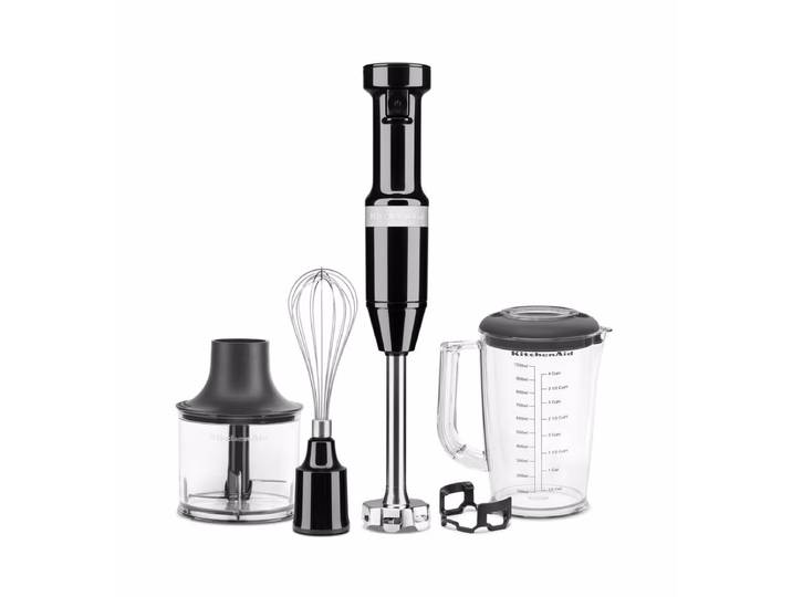 KitchenAid 5KHBV83 schwarz mit Zubehör Stabmixer – onyx