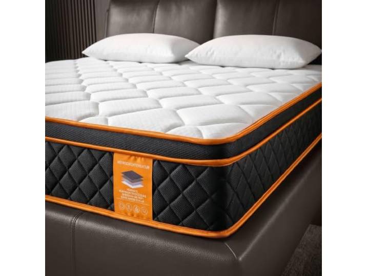 Qajok Matratze 90x200 cm Höhe 25 cm Taschenfederkernmatratze mit Comfort Memory-Schaum, Orthopädische & Ergonomische 7-Zonen Matratze H3, Druckentlastung, Rückenentlastende