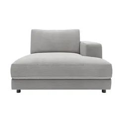 Jette Home Element Ottomane rechts in Cord Modulsofa Sila ¦ grau ¦ Maße (cm): B: 125 H: 85 T: 170.0