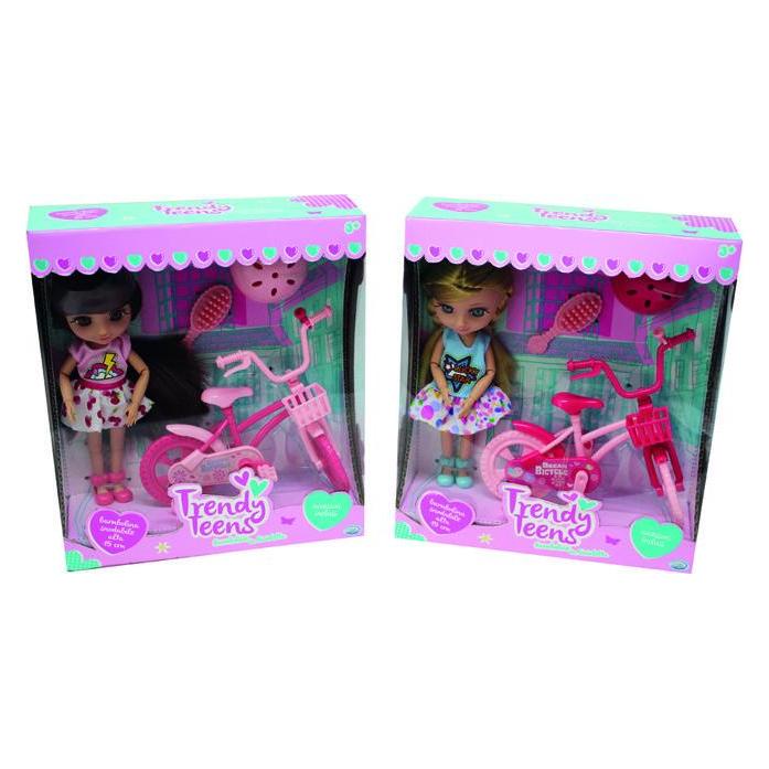ODS 44651 Ods-Trendy Teens - Mini Bambola Fashion Con Bicicletta (84400)
