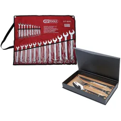 KS Tools, Schraubenschlüssel, Ringmaulschlüssel-Satz abgewinkelt 21tlg. 6 - 32 mm + GRATIS Besteck (32 mm)