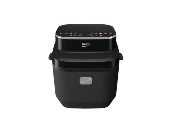 BEKO Digitale Luftfritteuse FRL5474B, Leistung 2570 W, 8 automatische Kochprogramme, 7,6 l Fassungsvermögen, Dampfgaren