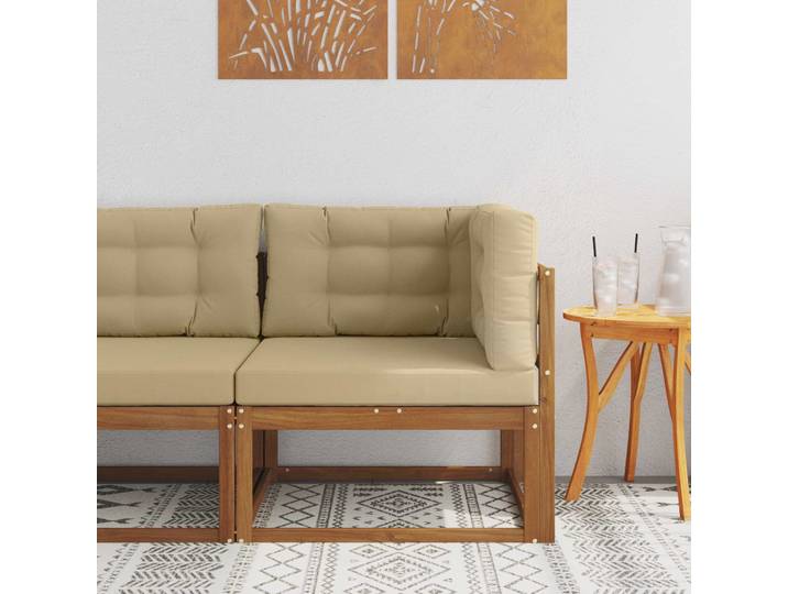 vidaXL Outdoor Ecksofa Natur