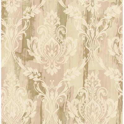 Seabrook Designs Kemper Damask Unpasted Wallpaper