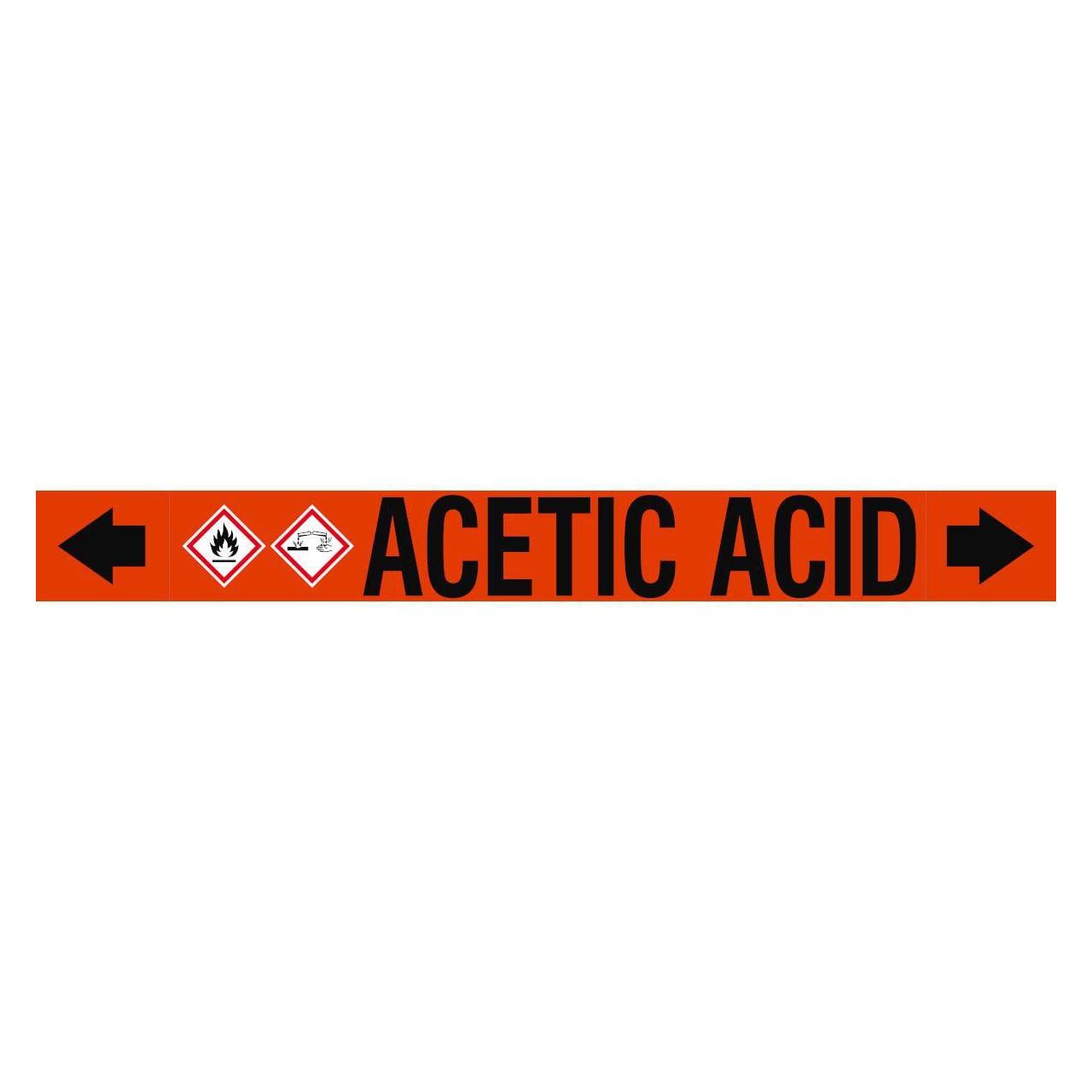 Brady ASME - Rohrmarkierer - Acetic Acid (ASMEPM-100X920MM-ACETIC ACID)