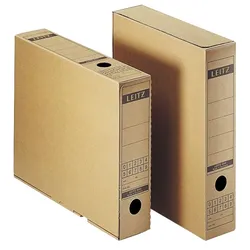 Leitz 6085-00-00 6085 Archiv-Schachtel, A3, mit Verschlusslasche, naturbraun