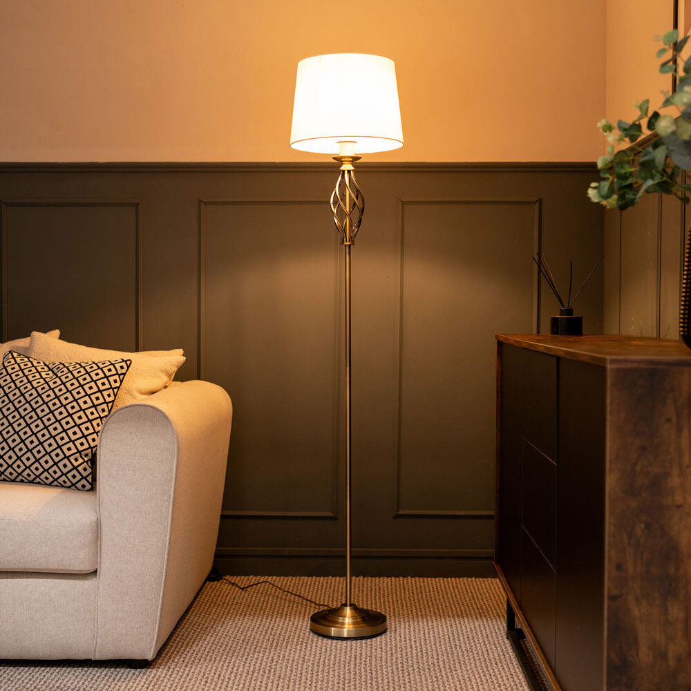Marlow Home Co. Angelyse 151.5cm Traditional Floor Lamp Antique Brass 151.5cm H X 30cm D