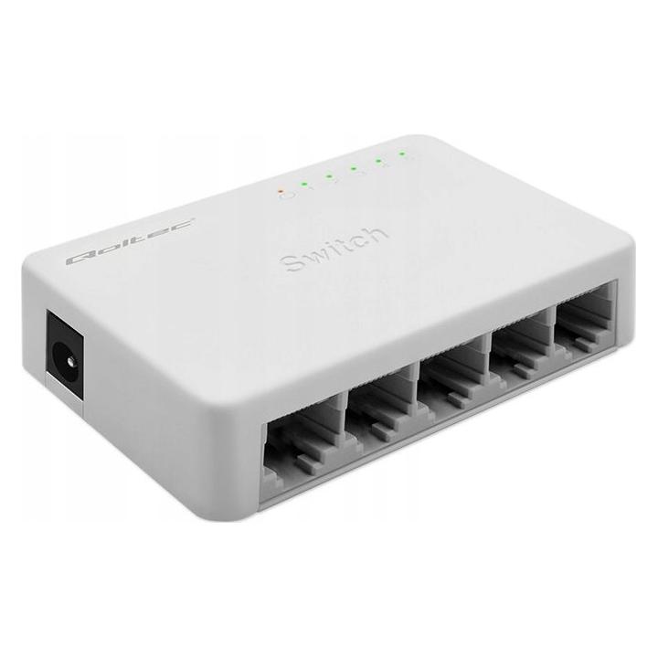 Qoltec Netzwerk Switch 5xRJ45 Port 1000Mbps LAN (5 Ports) (52247)