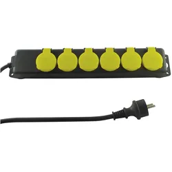 REV, Steckdosenleiste, 2x1 Steckdosenleiste IP44 6-fach 1,4m (6x, CEE 7/3, 1.40 m)
