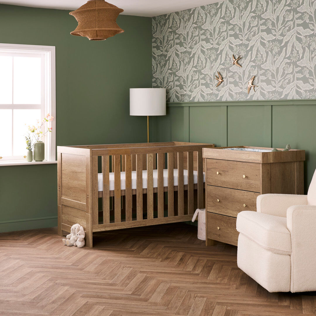 Obaby Nika 2 Piece Room Set - Oak Brown 70 x 140 cm