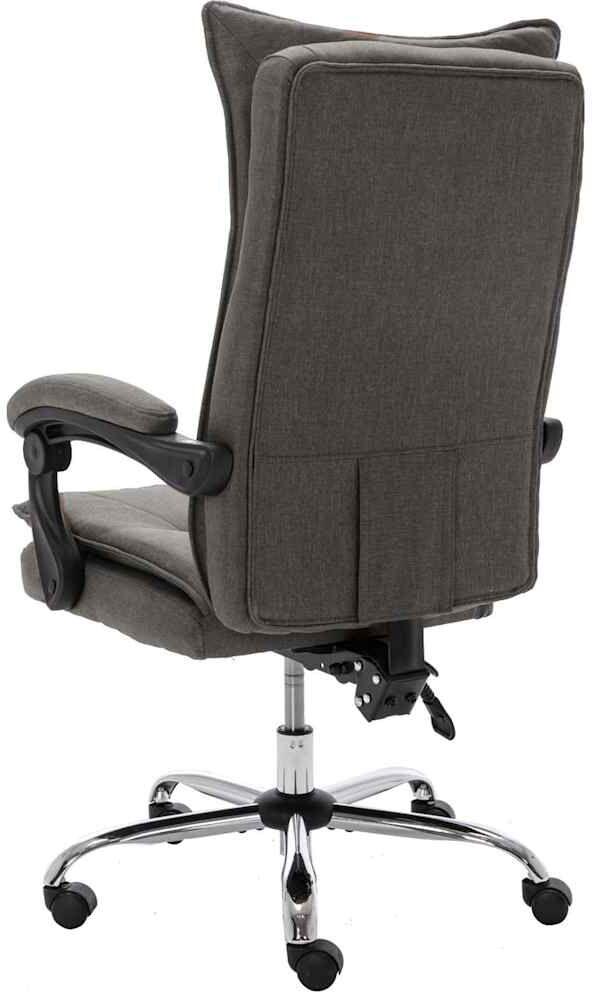 vidaXL Chaise de bureau Gris Tissu