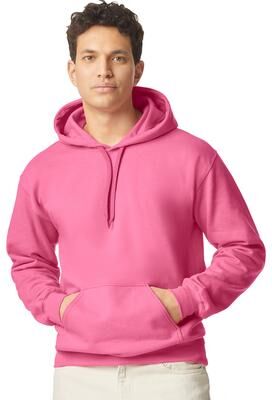 Gildan SF500 Softstyle Midweight Hooded Sweatshirt in Pink Lemonade size 4XL   Fleece