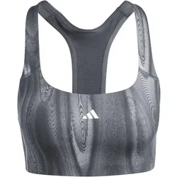 ADIDAS Damen BH Powerimpact Training Medium-Support 3-Streifen, Größe L/AB in Grau Grau