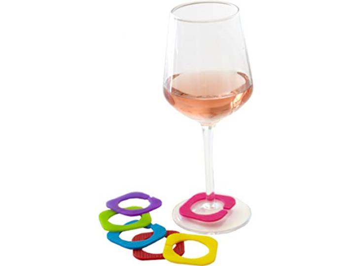 Modern Twist Glasmarkeerder, Siliconen, Veelkleurig, Een Maat