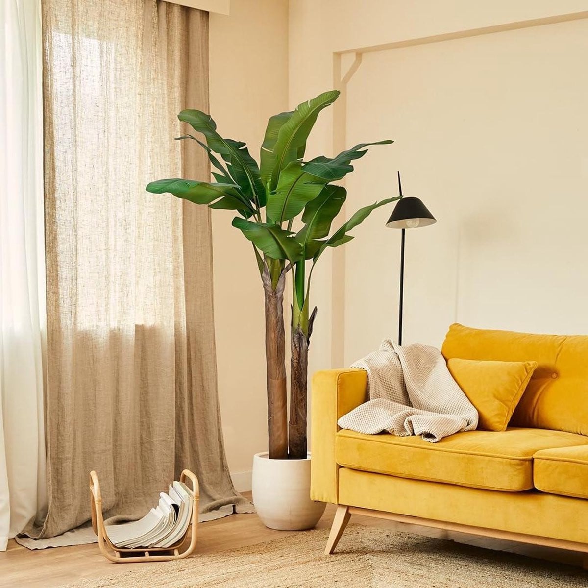Kunst Bananenplant Groen - Onderhoudsvrije Decoratieve Plant - Hoogte: 180 cm