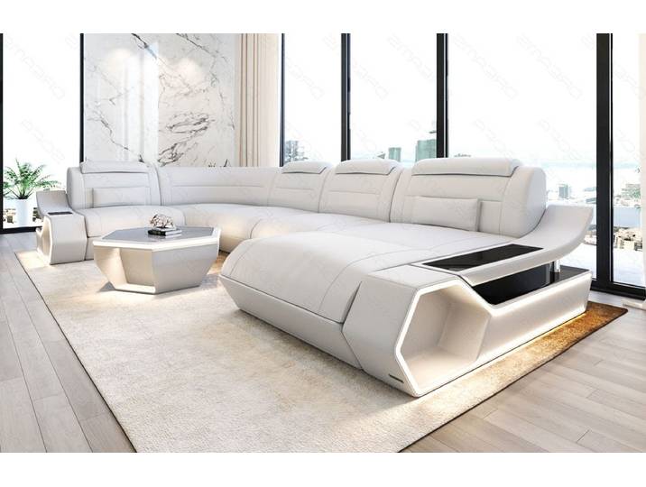 Wohnlandschaft Toscano U-Form in Leder