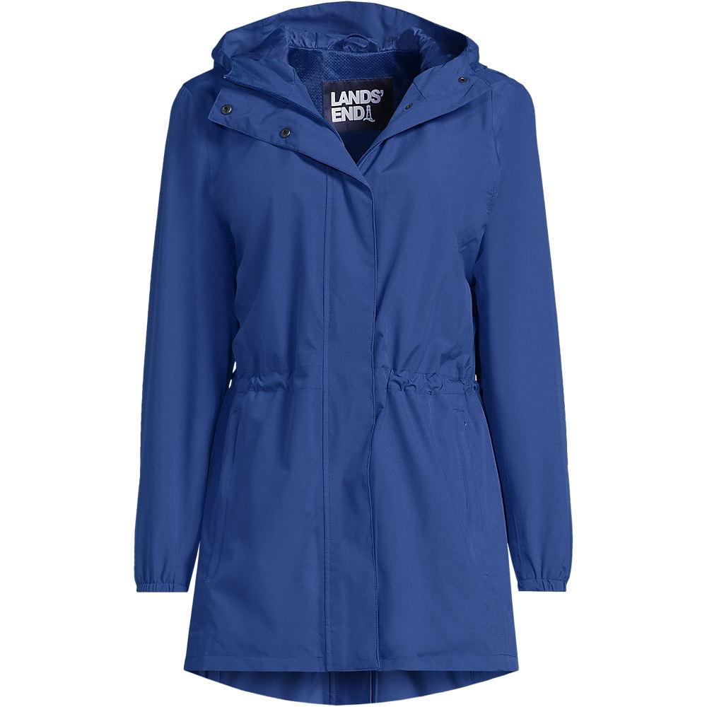 Wasserdichte Regenjacke SQUALL mit Packfach für Damen in Plus-Größe, Damen, size: plus, Blau, Polyester, by Lands' End