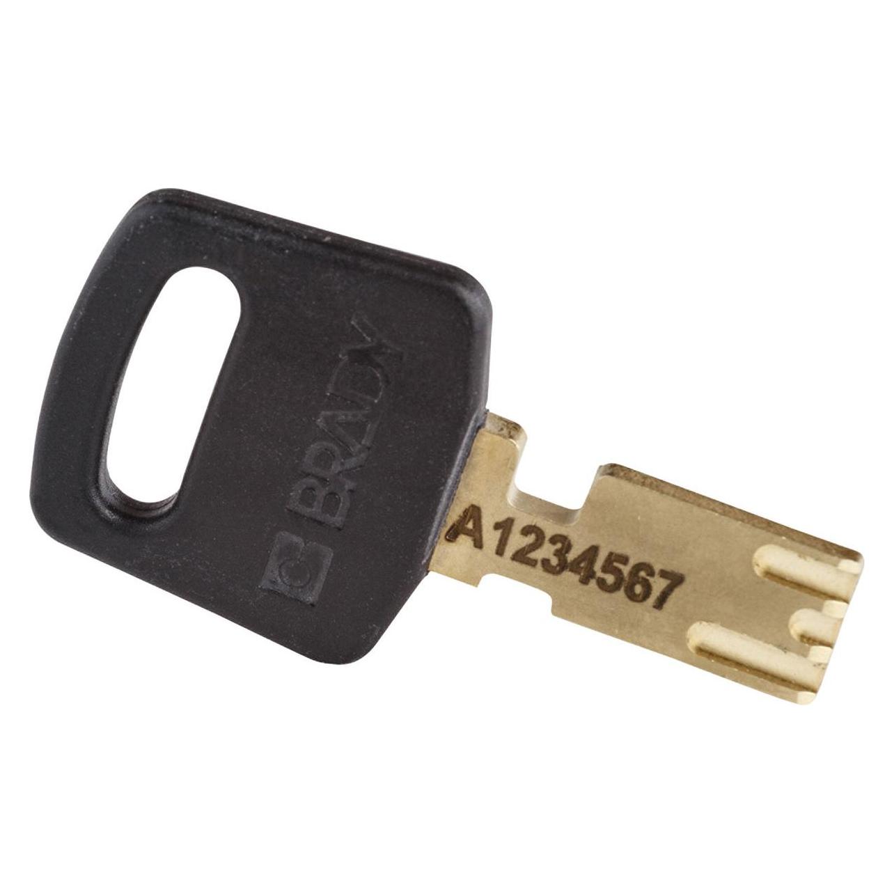 Brady SafeKey Compact Lockout-Vorhängeschlösser aus Nylon (CPT-BLK-25PL-KD)