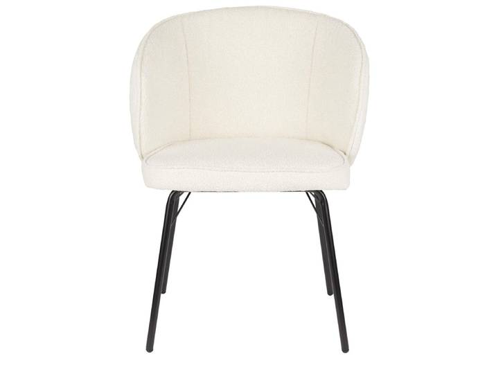Esszimmerstuhl Joa 2er-Set – aus Bouclé - Weiß - Luxusbetten24