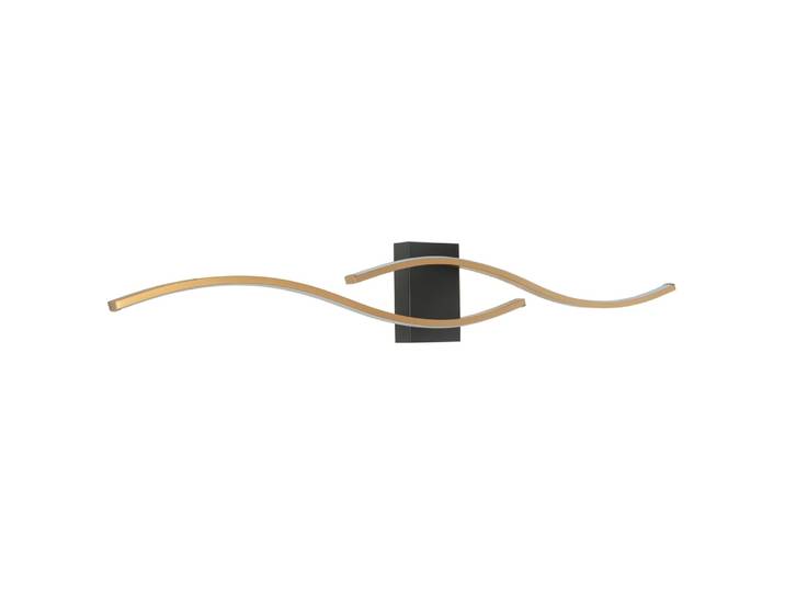 Design wandlamp Onda zwart met messing golf Highlight - W3527.38
