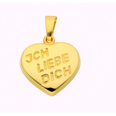 Kettenanhänger ADELIA´S "Herzanhänger 333 Gold ( 8K )", gold, Schmuckanhänger, Damen, Gold, Kettenanhänger, Goldanhänger Herz