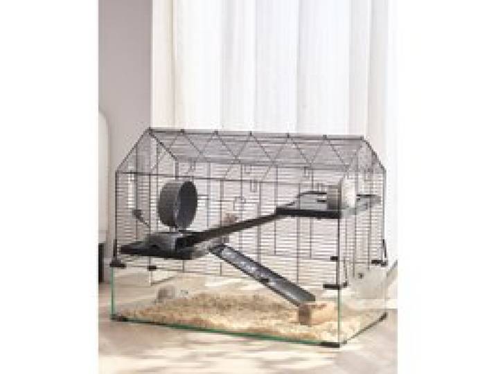 VEVOR Hamsterkäfig, 360°-Sicht, transparenter Hamsterlebensraum, Kleintierkäfig, 75x44x61 cm, belüfteter Mäusekäfig mit Wasserflasche, Rattenkäfig, tragbares Hamsterhaus für Ratten, Meerschweinchen
