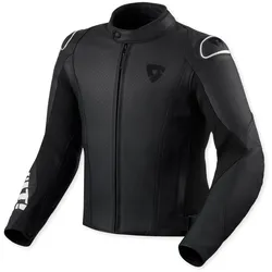 Revit Quadratic Logo perforierte Motorrad Lederjacke 46