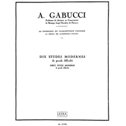 10 Études modernes de grande difficulté pour clarinette, Fachbücher von Agostino Gabucci