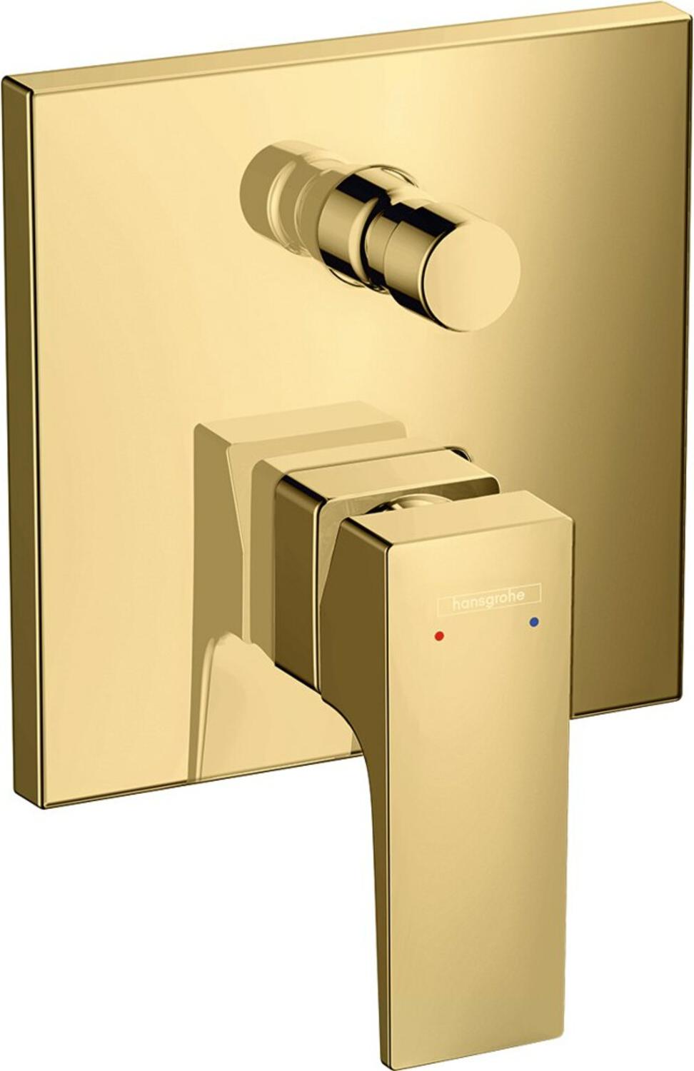 hansgrohe Fertigmontageset Metropol UP-Wannen-Einhebelmischer, m Hebel, pol. gold optic