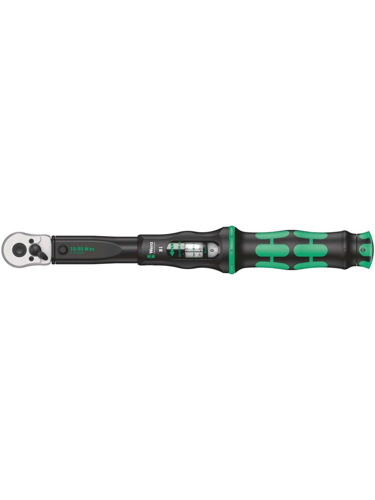 Wera Click-Torque B 1 Drehmomentschlüssel mit Umschaltknarre, 3/8 Zoll, 10 - 50 Nm