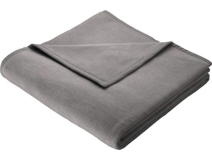 Wohndecke BIEDERLACK Cotton Home , grau, B:150cm L:220cm, Baumwolle, Polyacryl, Wohndecken, Wohndecke, im Uni Design, Kuscheldecke
