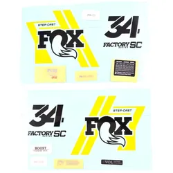 2019 FOX 34 SC Factory 29/27.5 Decal Kit | Black / Yellow