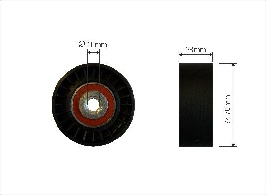 Caffaro Umlenk-/führungsrolle, Keilrippenriemen 45960 Für Citroën Citroën/peugeot