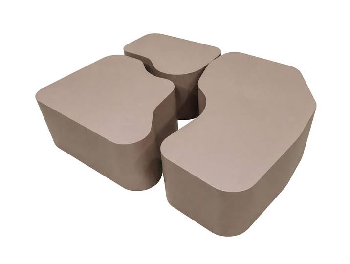Nordland Table Basse Lot De 3 Brun.