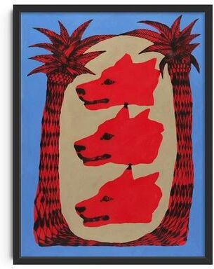 Uplift Treasures Mid Century Abstract Japanese Art Canvas Poster 21 11.81 15.75in No Frame