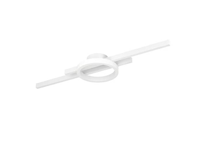 Eglo Panneau LED Amandolo\, plafonnier dimmable avec télécommande\, lampe de plafond géométrique pour salon et bureau\, métal blanc\, blanc chaud - froid\, rétro-éclairage RGB