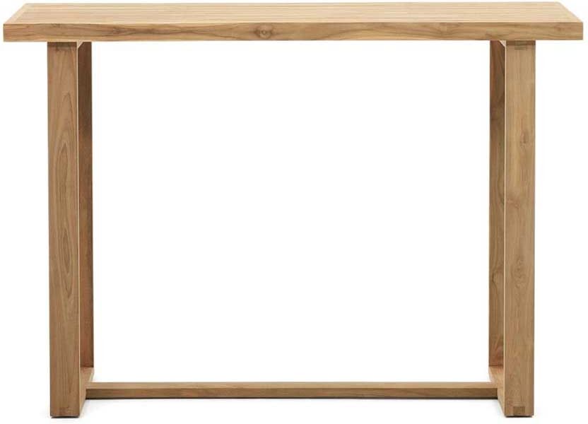 Pharao24.de Teak Garten Bartisch aus Recyclingholz 106 cm hoch - 140 cm breit