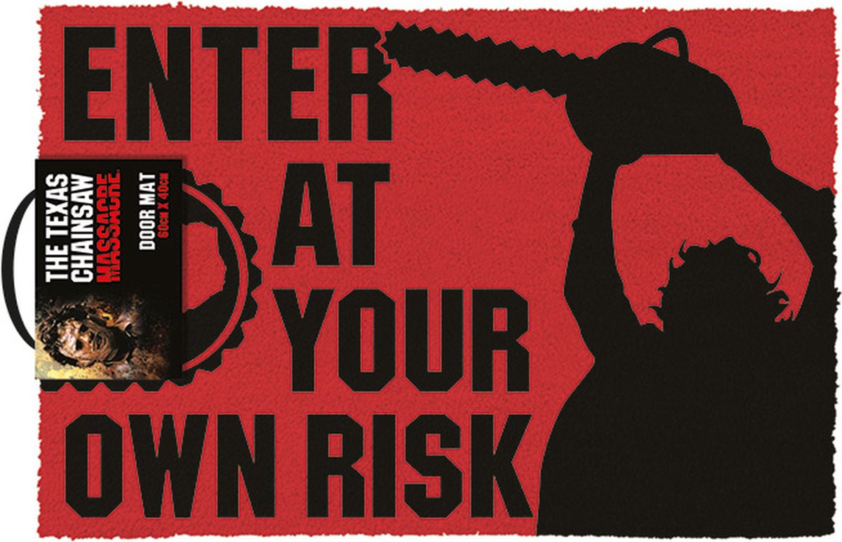 Texas Chainsaw Massacre Enter At Your Own Risk Deurmat