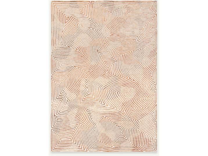 Teppich Indian Sand rot Welle, Düne Polyester 140 x 140 cm