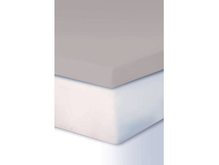 Living Home Fixleintuch Leira platin Baumwolle/Kunstfaser 90 x 220 cm - Material: 97% Baumwolle, 3% Elasthan