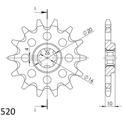 Supersprox Ritzel 520 13Z