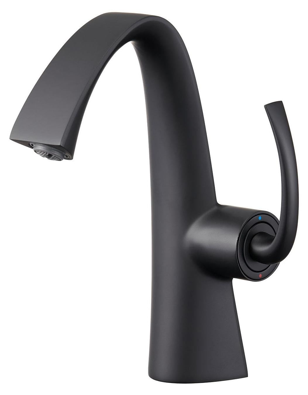 Dripio Wasbakarmatuur Monomand Model 59A Messing Fuchsenvorm Zwart