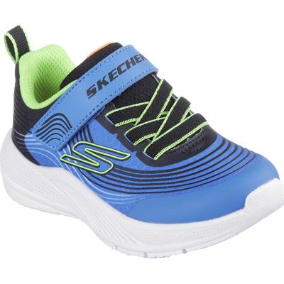 Sneaker SKECHERS "MICROSPEC ADVANCE", Baby, Gr. 23, blau, Lederimitat, Textil, Schuhe Sneaker, Babyschuh mit zusätzlichem Gummizug, Größenschablone zum Download