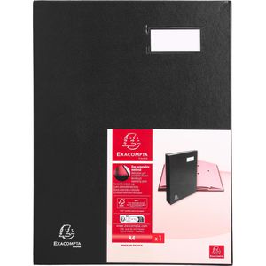 Exacompta Unterschriftenmappe 24121E Direktion, A4, 12 Fächer, Hartpappe mit Kunststoffbezug, schwarz