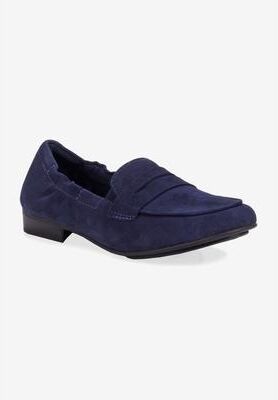 Women's Trish Flat by Ros Hommerson in Navy Kid Suede (Size 6 M)