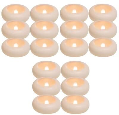 Inspired Living Floating LED Candles Waterproof Flameless Tea Lights For Pool Wedding Decor 12 Or 24 Pieces 18pcs