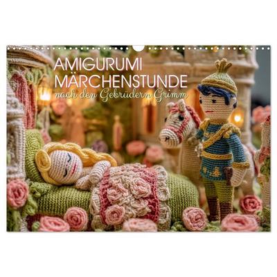 Amigurumi Märchenstunde nach den Gebrüdern Grimm (Wandkalender 2027 DIN A3 quer), CALVENDO Monatskalender