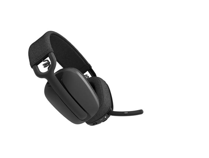 Logitech Casque sans fil Zone Vibe Wireless MS - Bluetooth, avec récepteur USB-A et USB-C - Certifié Teams - Gris