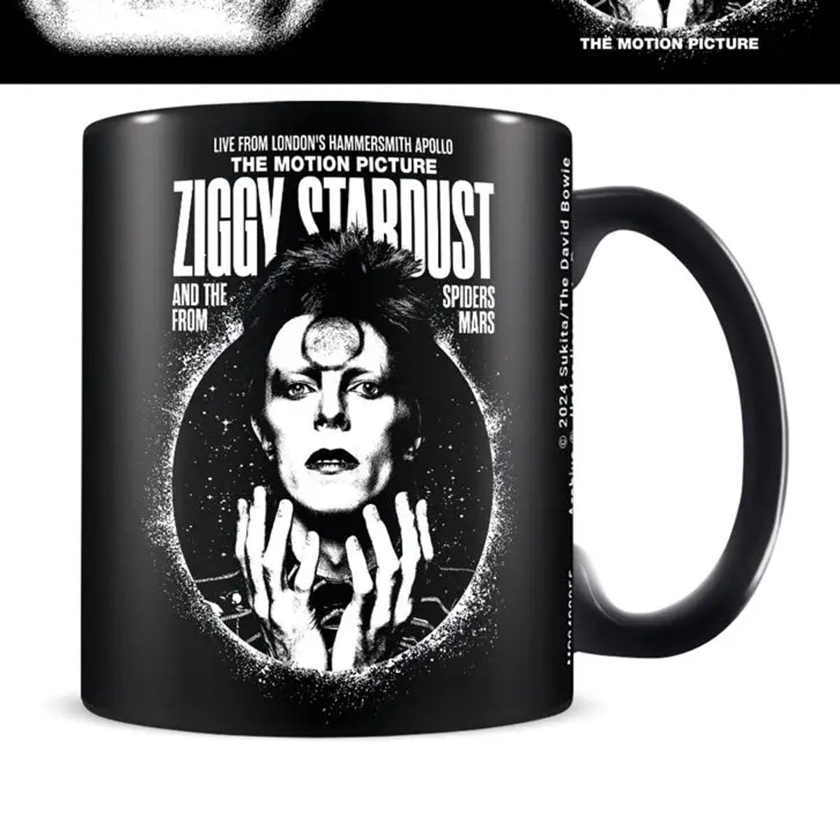 David Bowie Ziggy Stardust Keramische Mok - Zwart - 315 ml