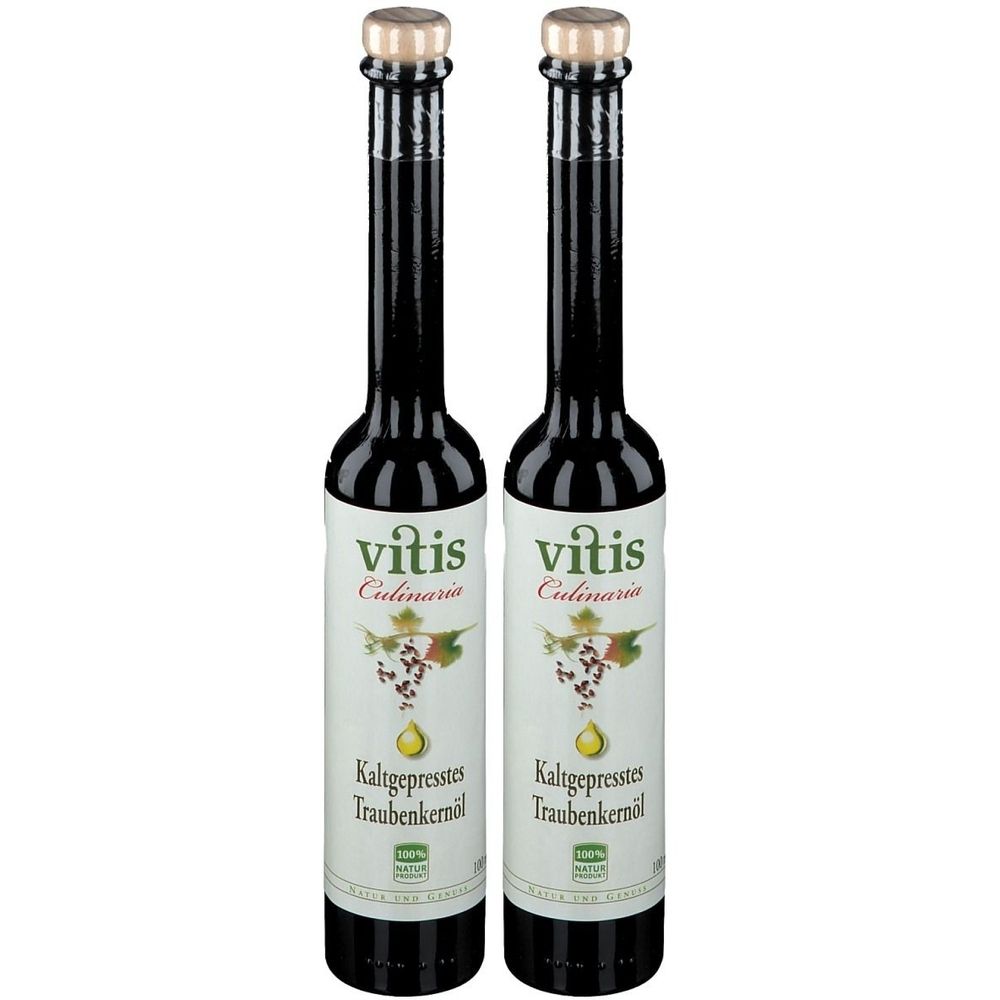 Traubenkernöl kaltgepresst ungefiltert Vitis 2x 2x100 ml Öl